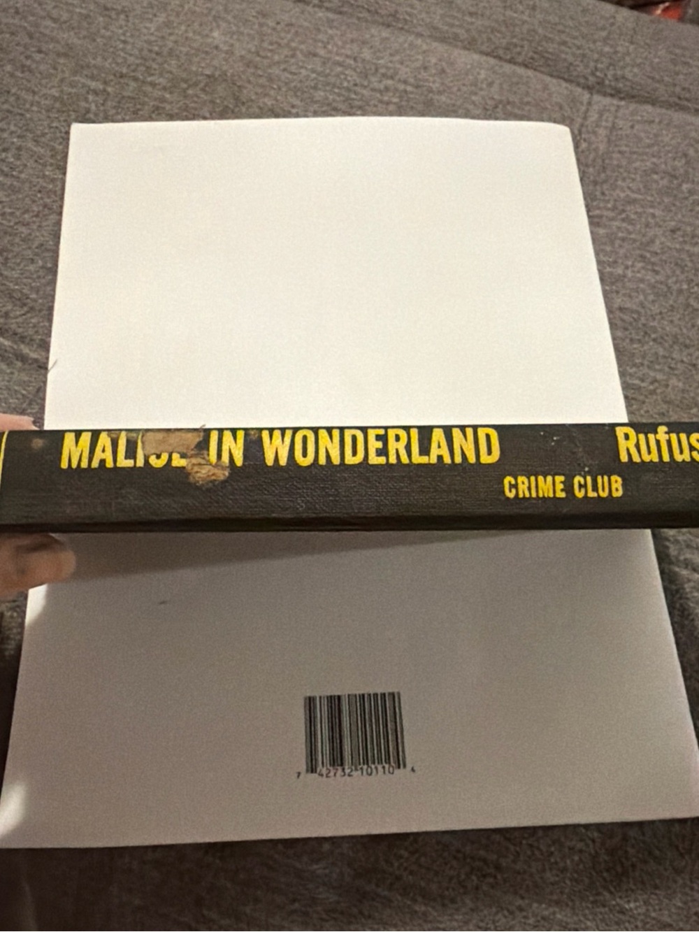 Black and Yellow 'Malise in Wonderland' Decorative Spine Art